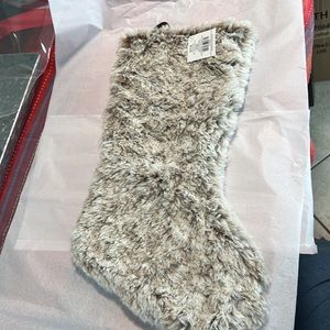 NWT extra Fluffy cream/brown fur stockings